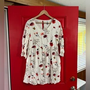 Old Navy floral babydoll dress size large